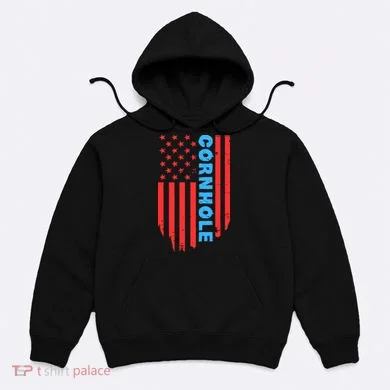 Cornhole Us Flag Hoodie