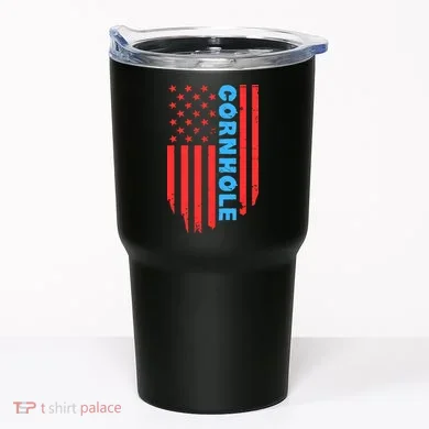 Cornhole Us Flag Tumbler