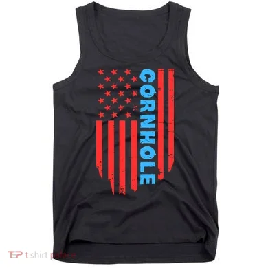 Cornhole Us Flag Tank Top