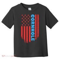Cornhole Us Flag Toddler T-Shirt thumb 0