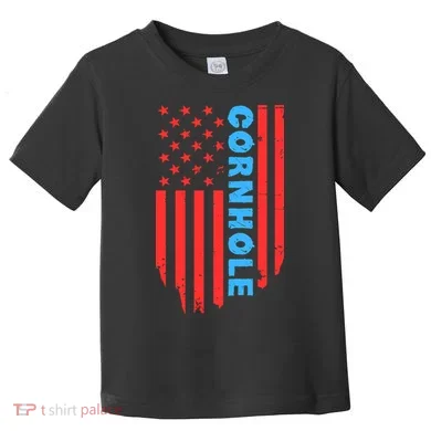 Cornhole Us Flag Toddler T-Shirt