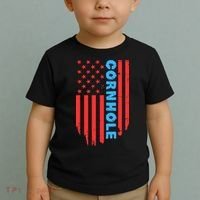 Cornhole Us Flag Toddler T-Shirt thumb 2