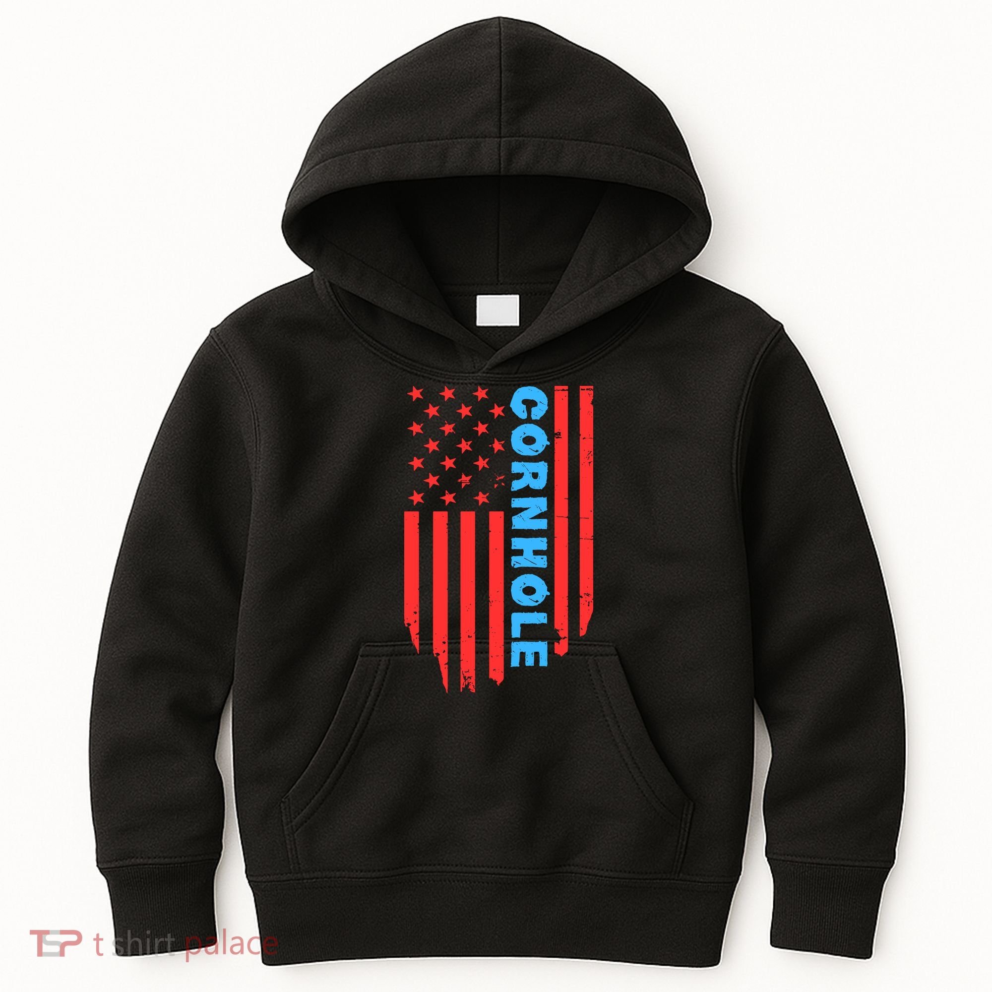 Cornhole Us Flag Kids Hoodie