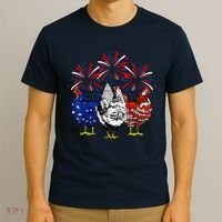 Chicken Usa Flag Patriotic Lover 4th Of July T-Shirt thumb 3