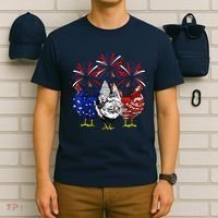 Chicken Usa Flag Patriotic Lover 4th Of July T-Shirt thumb 6