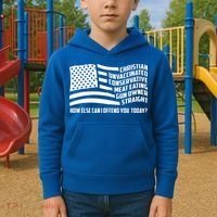 Christian Unvaccinated ... How Else Can I Offend You Today Kids Hoodie thumb 2