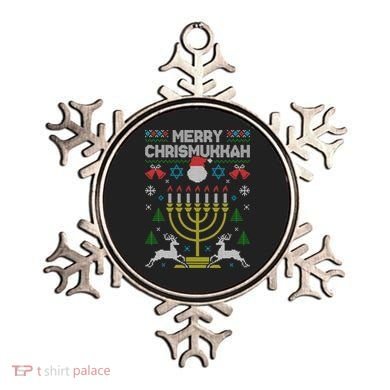 Christmas Ugly Hanukkah Sweater menorah Merry Chrismukkah Ornament