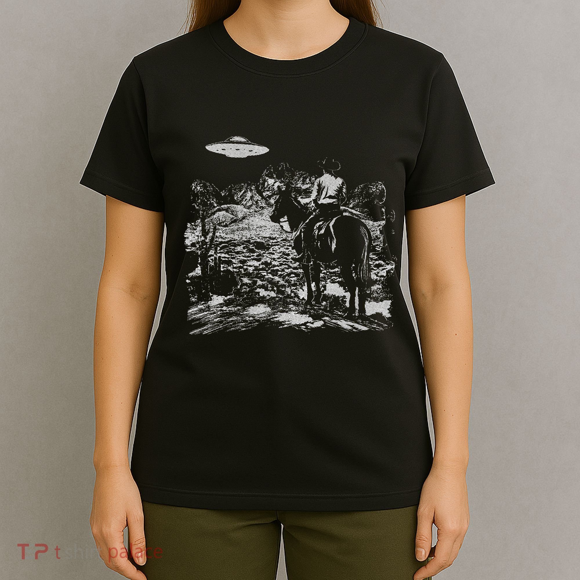 Cowboy Ufo Howdy Partner Cowgirl Western Country T-Shirt
