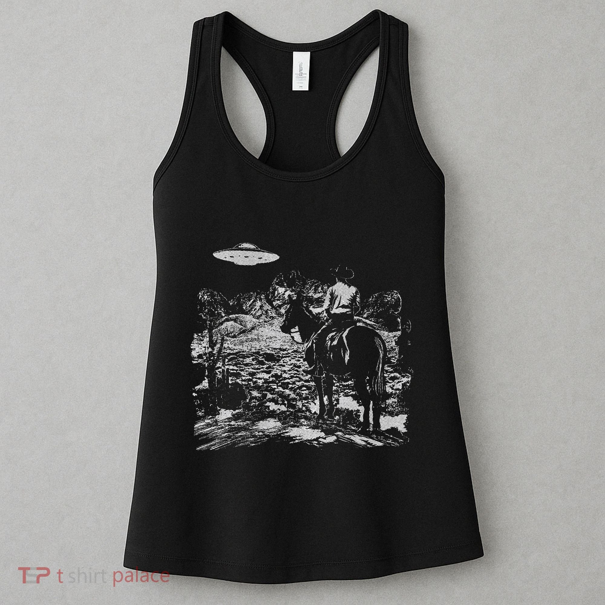 Cowboy Ufo Howdy Partner Cowgirl Western Country Women's Tank Top