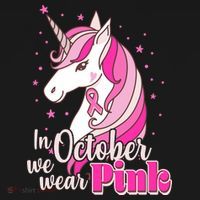 Cute Unicorn In October We Wear Pink Breast Cancer Awareness Women's Hoodie thumb 2