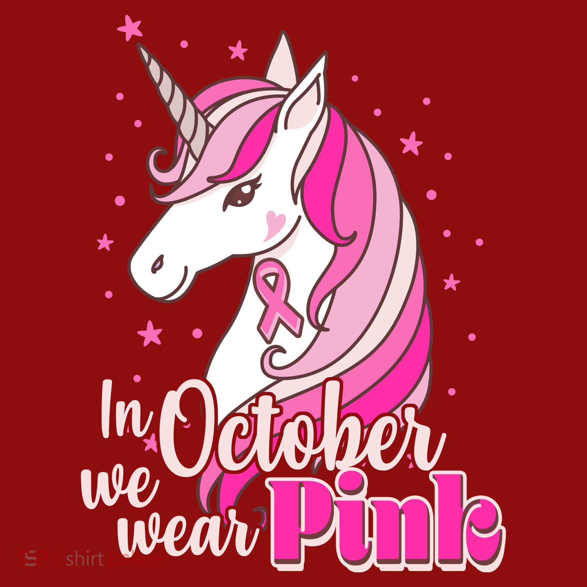 Cute Unicorn In October We Wear Pink Breast Cancer Awareness Long Sleeve Shirt