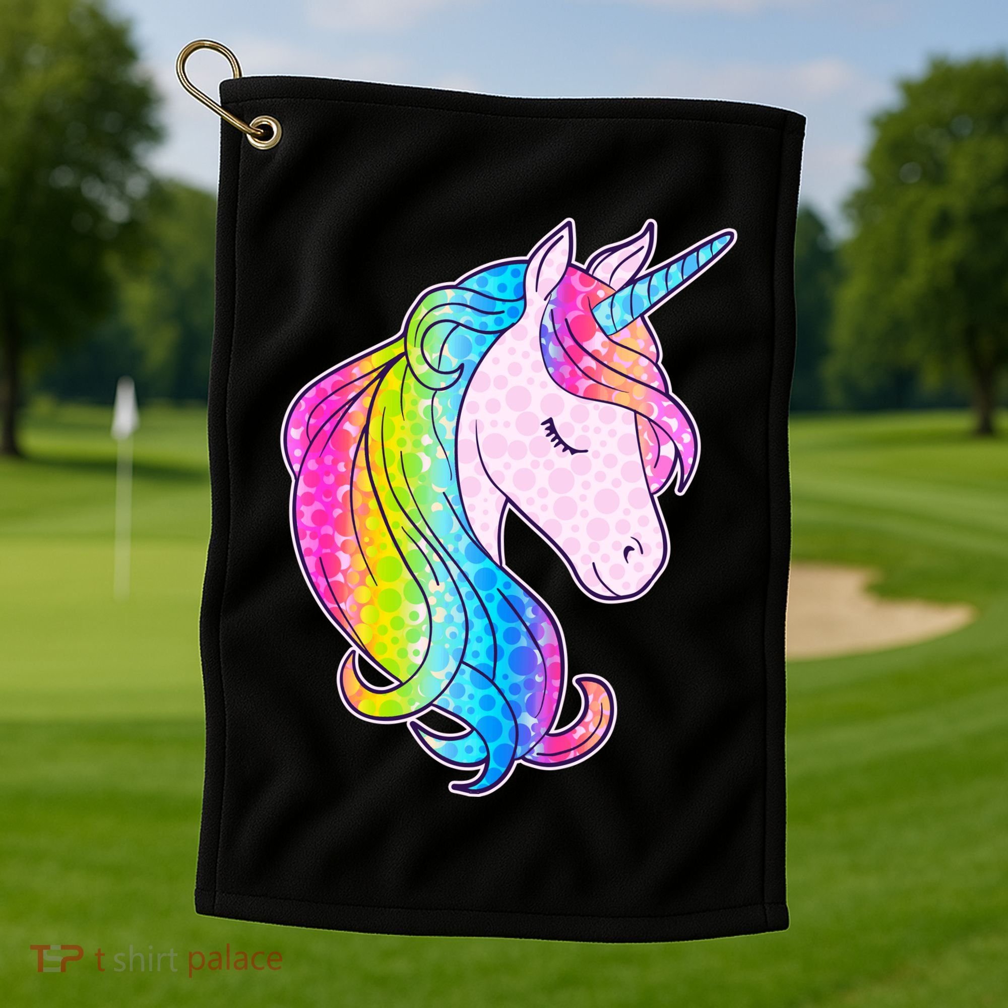 Cute Unicorn International Dot Day Make Your Mark Golf Towel