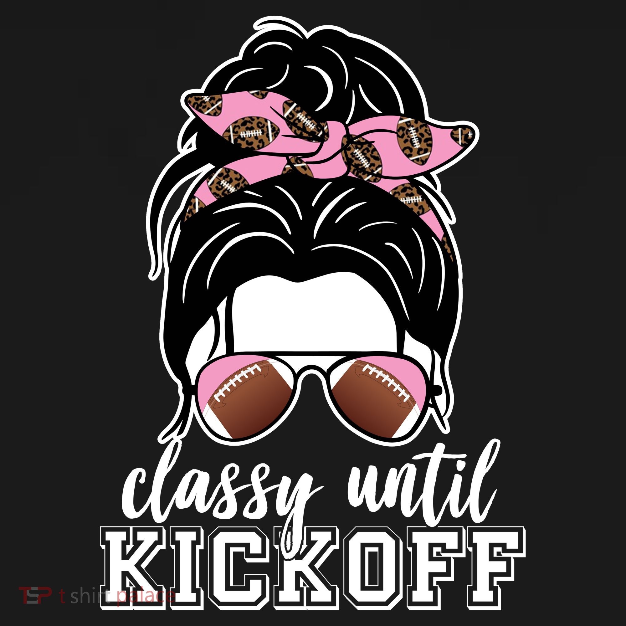 Classy Until Kickoff Football Hair Bun Tote Bag