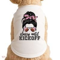 Classy Until Kickoff Football Hair Bun Doggie Tank thumb 0