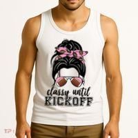 Classy Until Kickoff Football Hair Bun Tank Top thumb 3