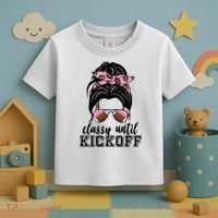 Classy Until Kickoff Football Hair Bun Toddler T-Shirt thumb 3