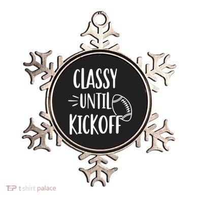 Classy Until Kickoff Funny Football Ornament