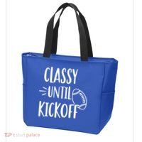Classy Until Kickoff Funny Football Tote Bag thumb 3