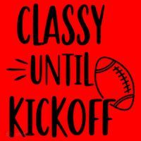Classy Until Kickoff Funny Football Santa Hat thumb 1