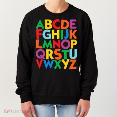 Colorful Uppercase Letters Alphabet Learn Abcs Women's Sweatshirt