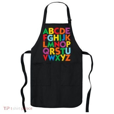 Colorful Uppercase Letters Alphabet Learn Abcs Apron