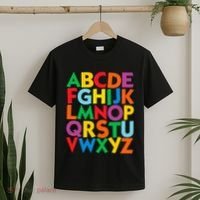 Colorful Uppercase Letters Alphabet Learn Abcs T-Shirt thumb 2