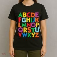 Colorful Uppercase Letters Alphabet Learn Abcs T-Shirt thumb 4