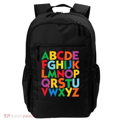 Colorful Uppercase Letters Alphabet Learn Abcs Backpack