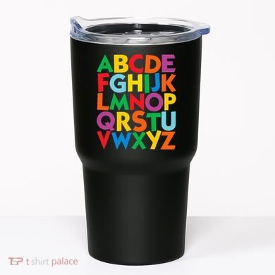 Colorful Uppercase Letters Alphabet Learn Abcs Tumbler