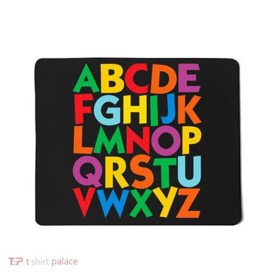 Colorful Uppercase Letters Alphabet Learn Abcs Mousepad