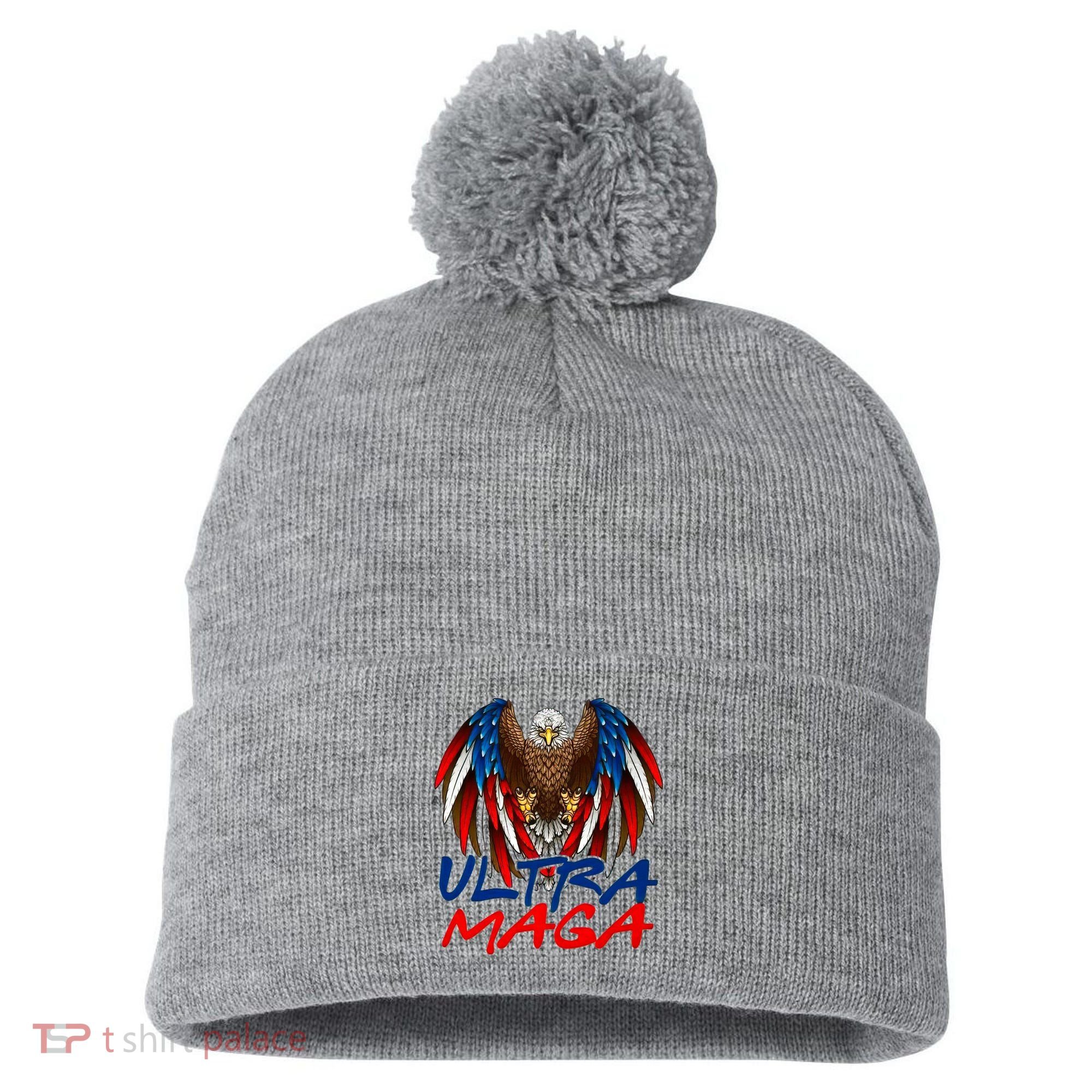 Conservative Ultra Maga Pom Pom 12in Knit Beanie