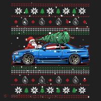 Christmas Ugly Nissan Skyline R34! Best Car Guy Gift! Classic Beanie thumb 2