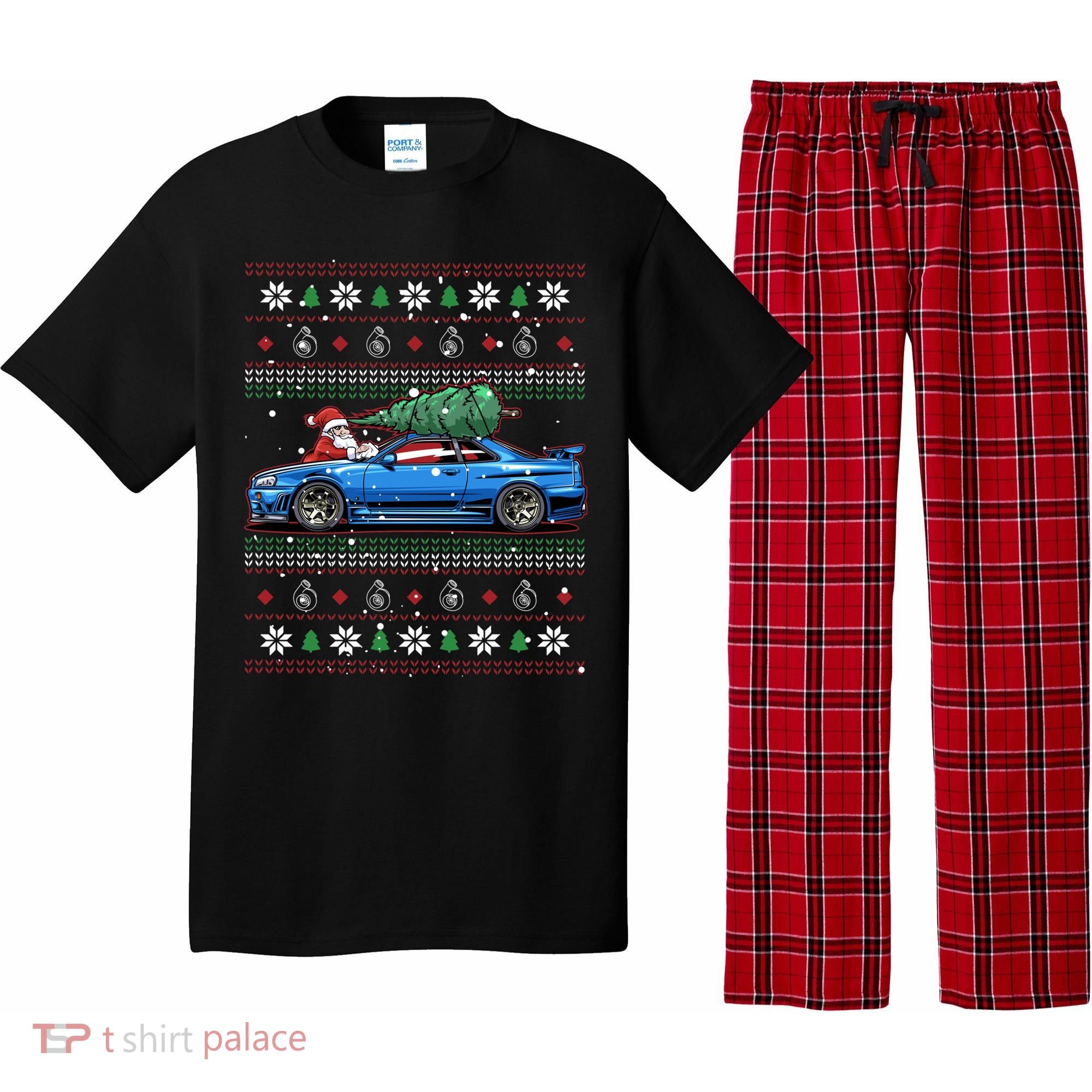 Christmas Ugly Nissan Skyline R34! Best Car Guy Gift! Classic Pajama Set