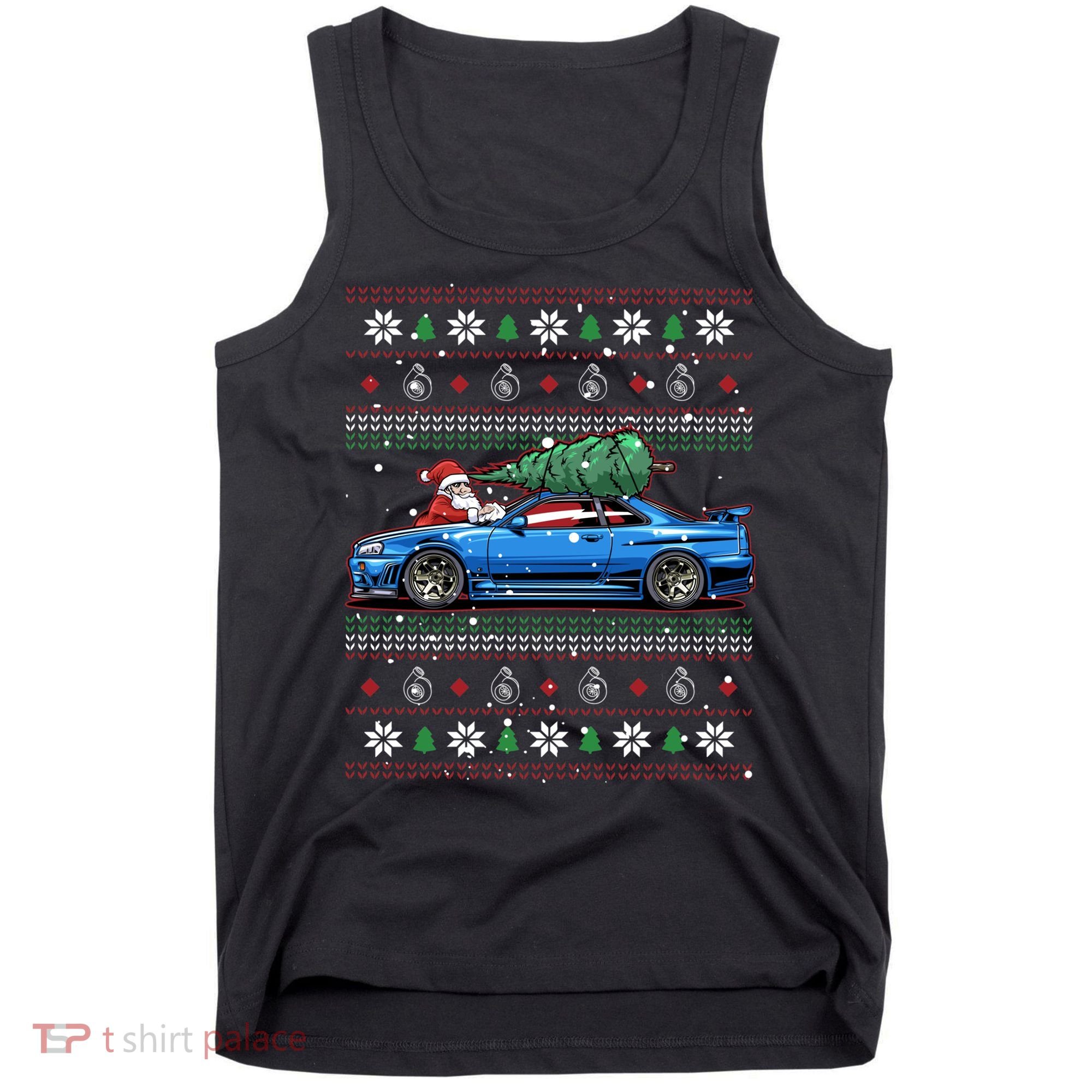 Christmas Ugly Nissan Skyline R34! Best Car Guy Gift! Classic Tank Top