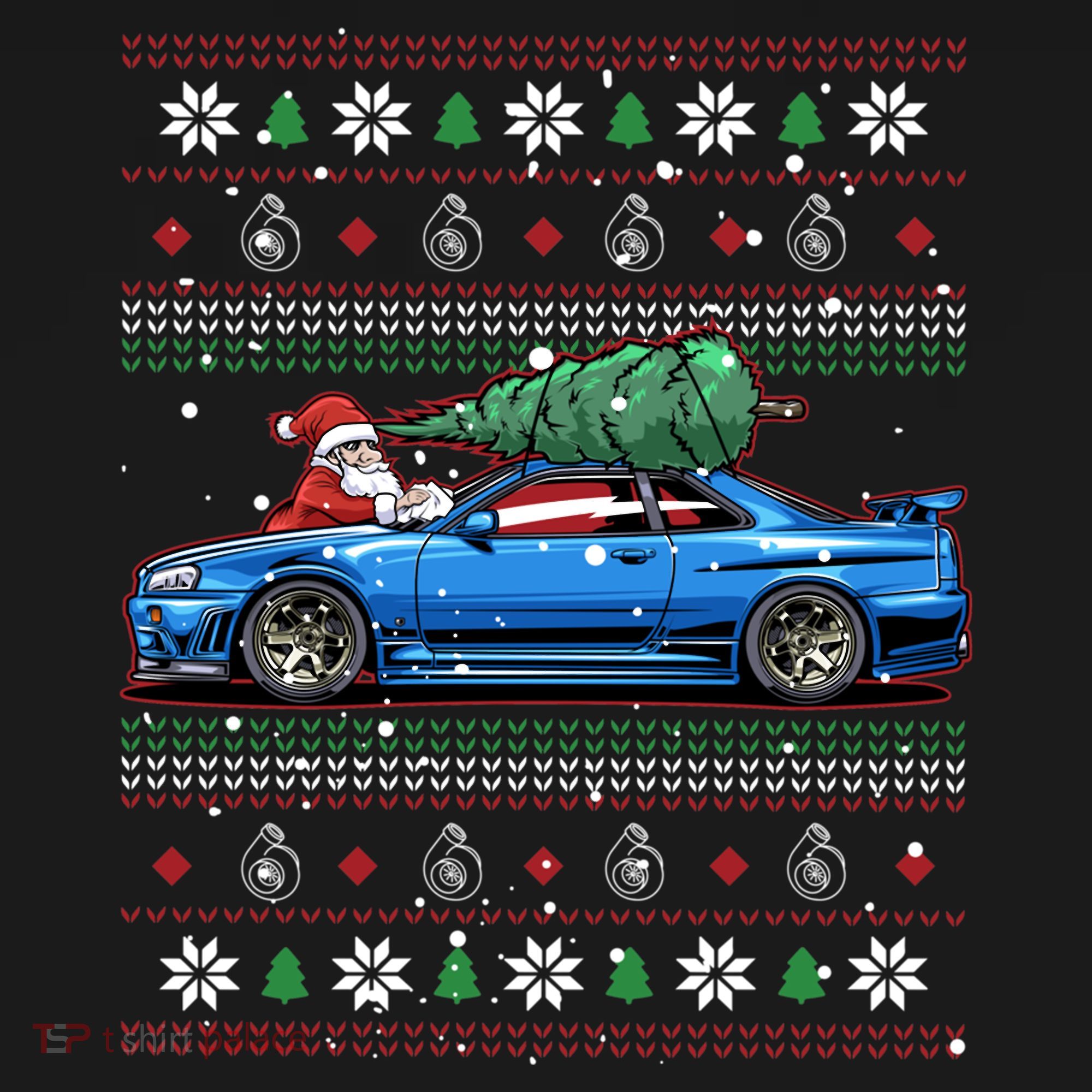 Christmas Ugly Nissan Skyline R34! Best Car Guy Gift! Classic Tote Bag