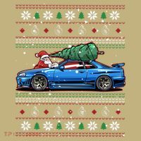 Christmas Ugly Nissan Skyline R34! Best Car Guy Gift! Classic Sweatshirt thumb 2