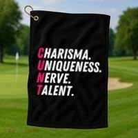 Charisma Uniqueness Nerve Talent Drag Race Queen Quote Golf Towel thumb 1