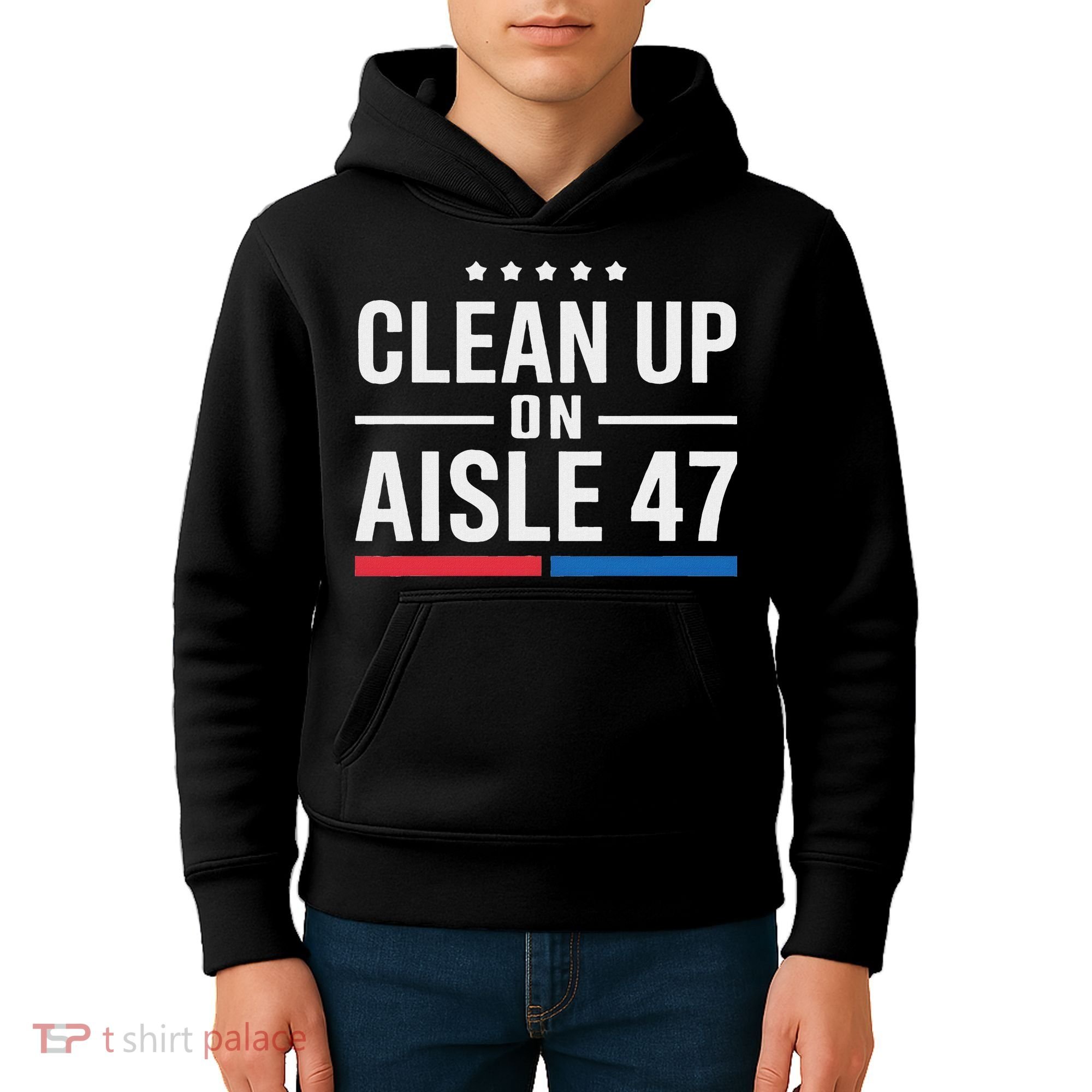 Clean Up On Aisle 47 Impeach 47 Anti Trump President 8647 Kids Hoodie