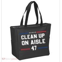 Clean Up On Aisle 47 Impeach 47 Anti Trump Tote Bag thumb 2