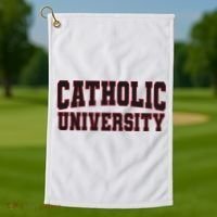 Catholic U.N.I.V.E.R.S.I.T.Y Of America Golf Towel thumb 1