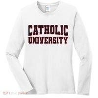 Catholic U.N.I.V.E.R.S.I.T.Y Of America Women's Long Sleeve Shirt thumb 0