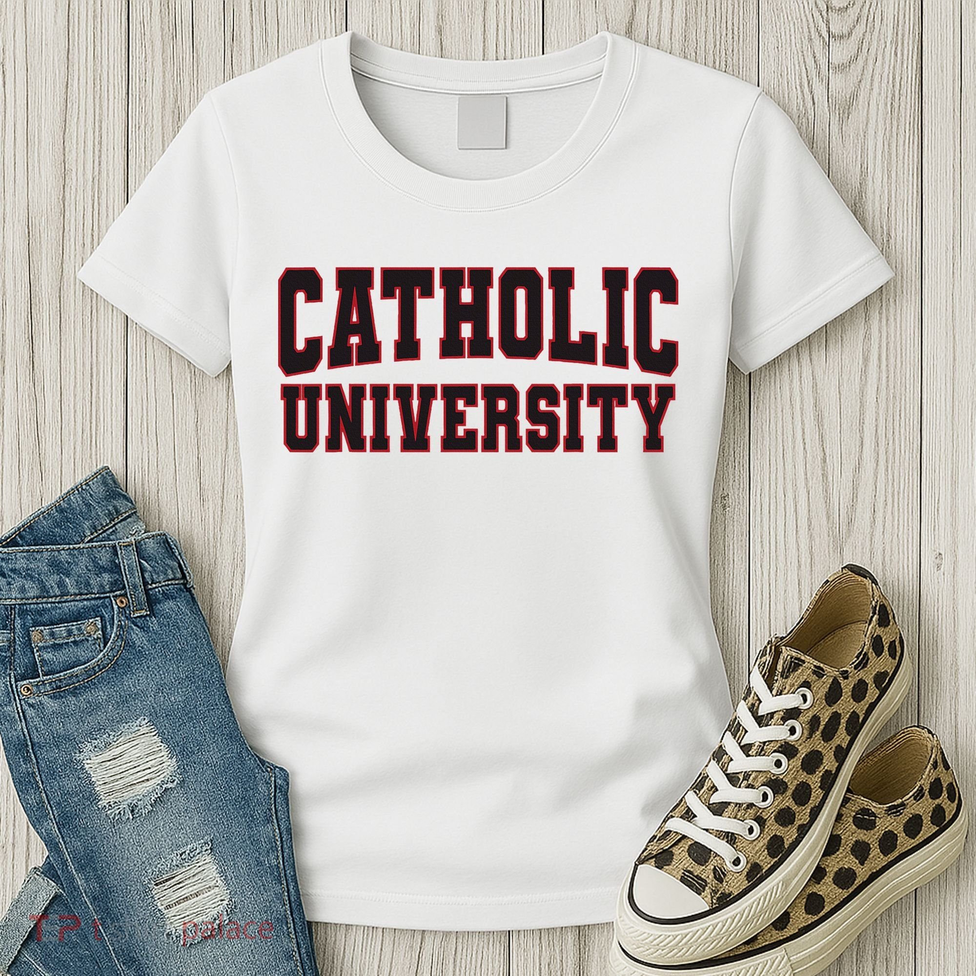 Catholic U.N.I.V.E.R.S.I.T.Y Of America Women's T-Shirt