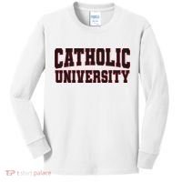Catholic U.N.I.V.E.R.S.I.T.Y Of America Kids Long Sleeve Shirt thumb 0