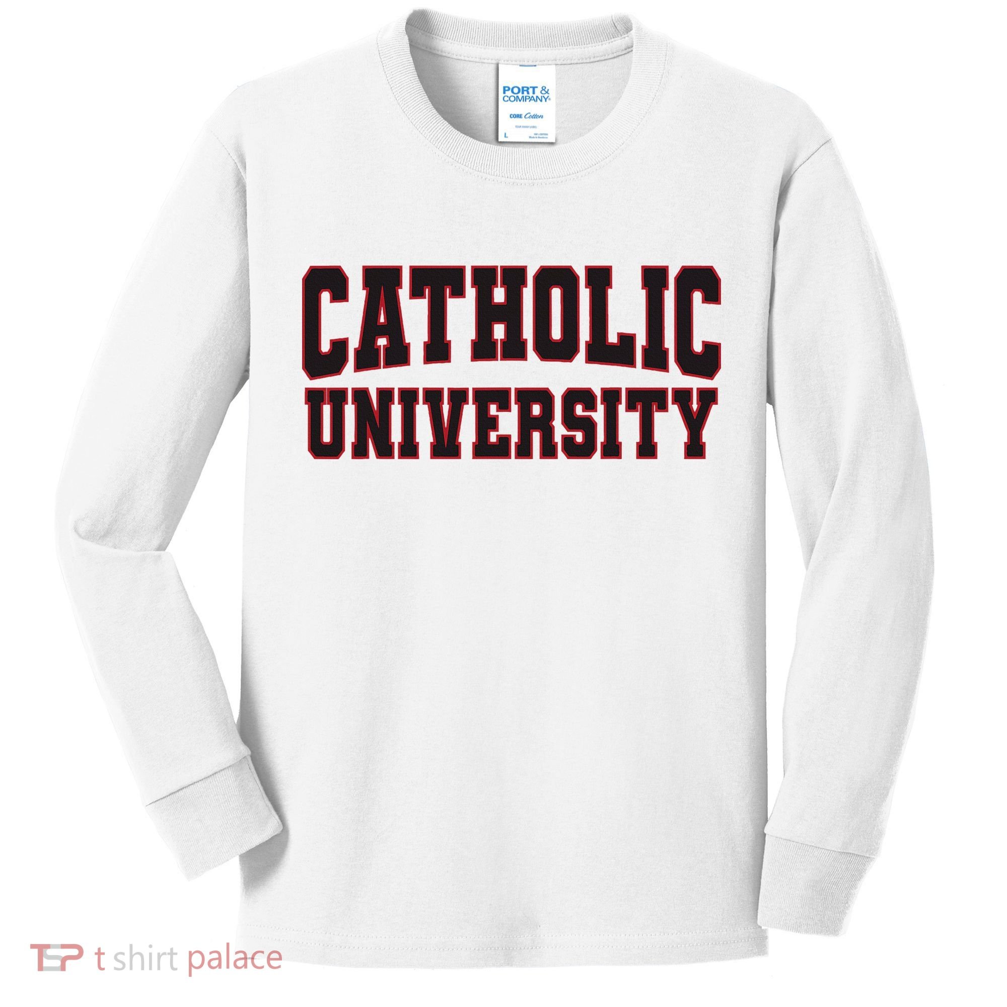 Catholic U.N.I.V.E.R.S.I.T.Y Of America Kids Long Sleeve Shirt