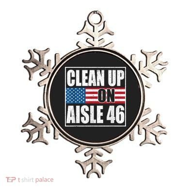 Clean Up On Aisle 46 American Flag Ornament