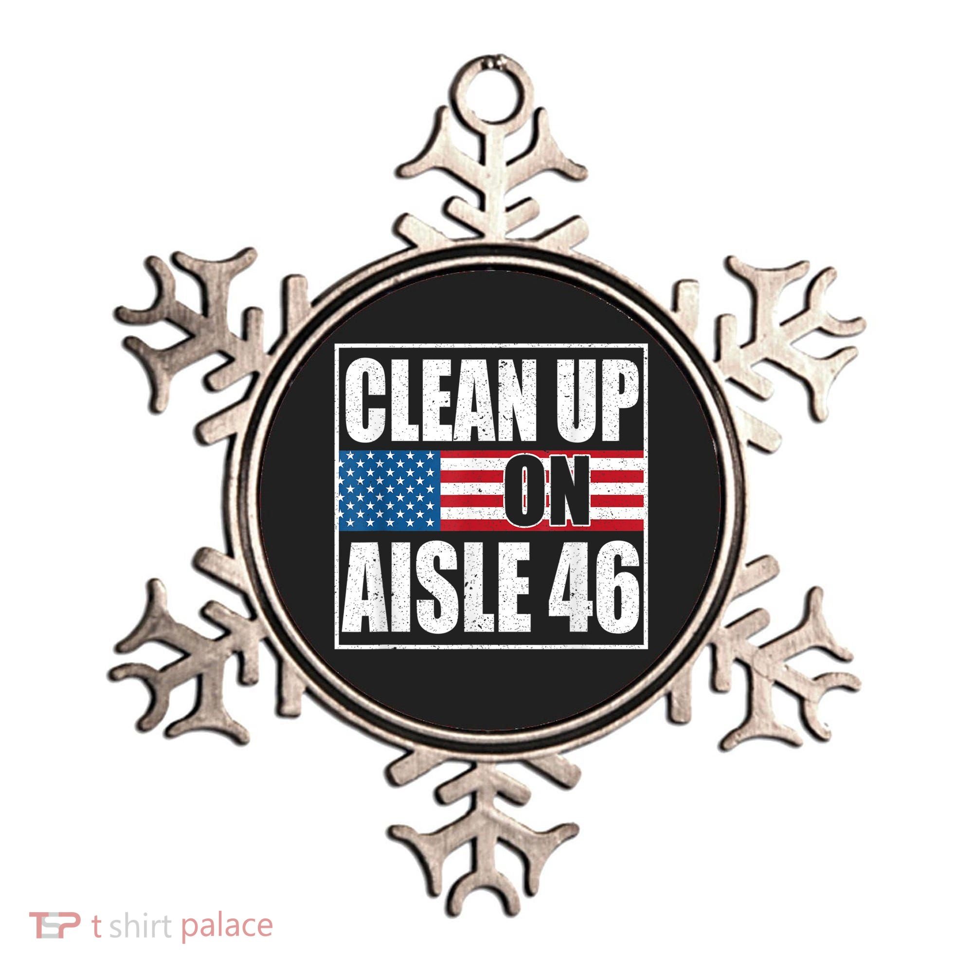 Clean Up On Aisle 46 American Flag Ornament