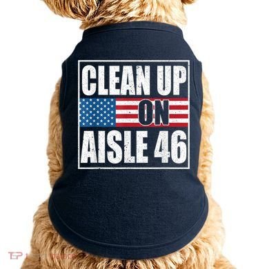 Clean Up On Aisle 46 American Flag Doggie Tank
