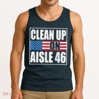 Clean Up On Aisle 46 American Flag Tank Top thumb 3