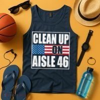 Clean Up On Aisle 46 American Flag Tank Top thumb 4