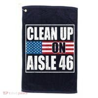 Clean Up On Aisle 46 American Flag Golf Towel thumb 0